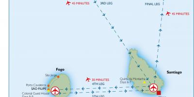 Mapa Cape Verde letišť